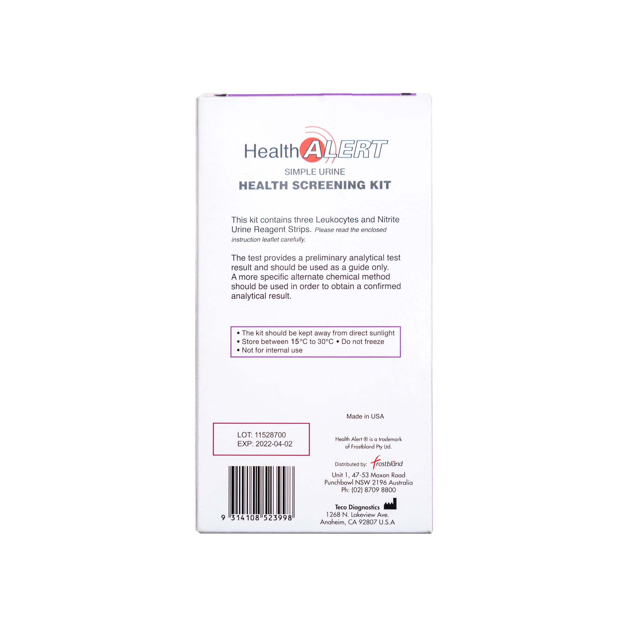 Urinary Tract Infection - Screening Kit 3 Pack - Health Alert Australia